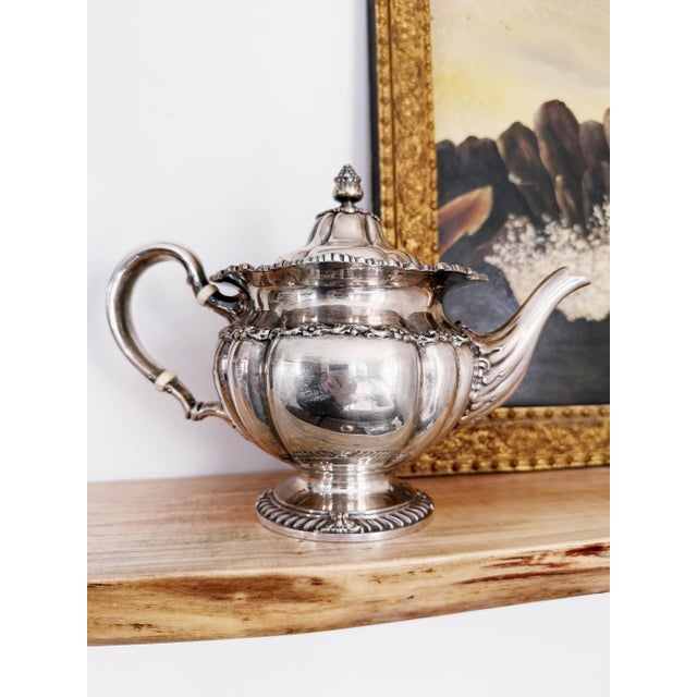 Metal Antique Silver Plated Tiffany & Co Tea Pot For Sale - Image 7 of 8