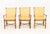 Set of Six Pierce Martin Modern Bamboo and Rattan Wrapped Arm Chairs, with beige upholstered seat cushions, "Pierce...