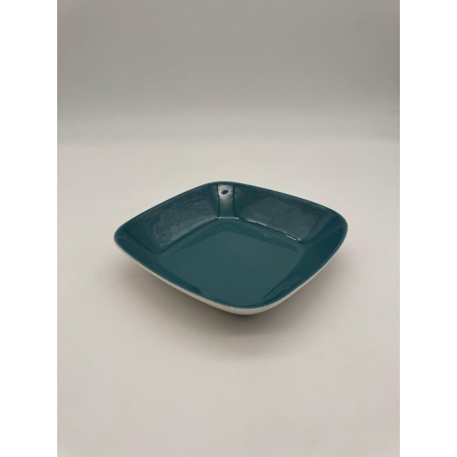 Vintage Figgjo Flint Norway Mid-Century Modern Square Ceramic Bowl For Sale - Image 10 of 14