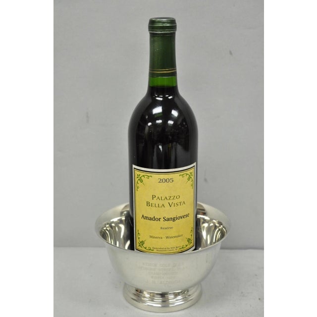 Vintage Regency Style Silver Plated Pewter 1993 Merion Golf Club Award Bowl For Sale - Image 12 of 12