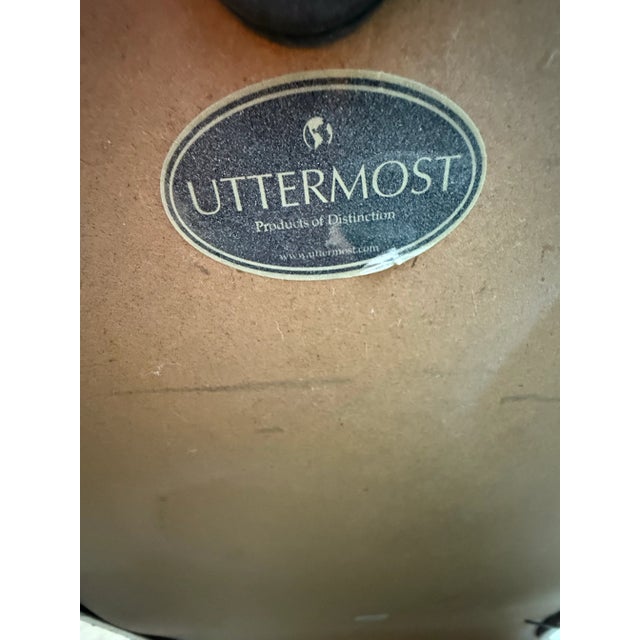 Late 20th Century Elegant Chinoiserie Pagoda Wall Mirror by Uttermost - Custom Blue and Gold Finish -Newly Painted For Sale - Image 10 of 10