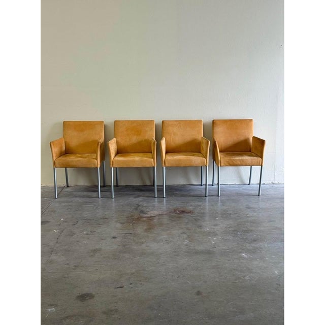 Set of four Walter Knoll Jason Lite armchairs, designed by EOOS. These chairs are known for their minimalist modern...