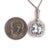 Modern Diamond Aquamarine Necklace 18k Gold 2.24 TCW Certified For Sale - Image 3 of 7