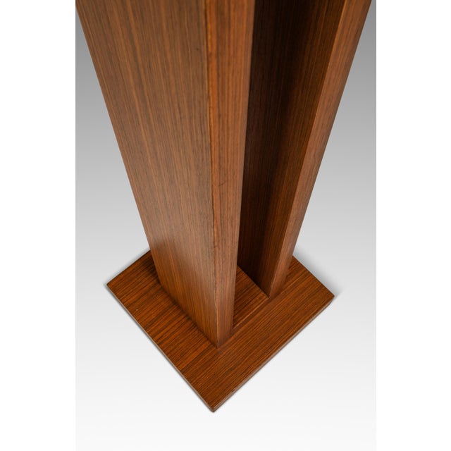 1960s Mid-Century Modern Freestanding Architectural Tower Floor Lamps in Oak After Frank Llyod Wright, Usa - Set of 2 For Sale - Image 16 of 18