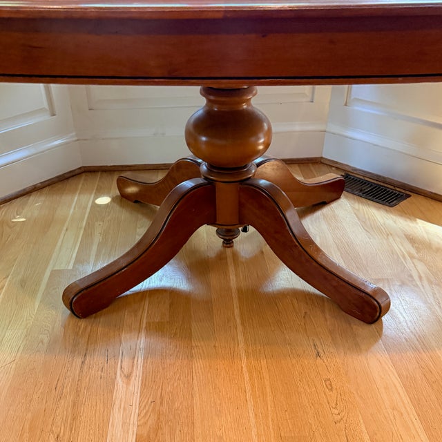 Brown Grange Expanding Oval Pedestal Dining Table For Sale - Image 8 of 10