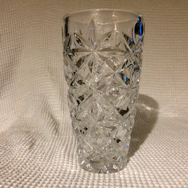 Bohemia Czech Republic 24% Lead Glass Crystal Vase | Chairish