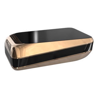 "Della Dataria" Coffee Table With Bronze, Handcrafted For Sale