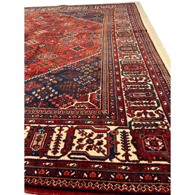 Ruby Red 2020s Persian Hand Made Viintage Joshegan Rug For Sale - Image 8 of 13