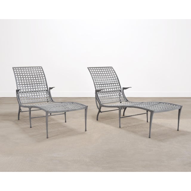 Modern Pair of Dan Johnson Brown Jordan Sol Y Luna Chaise Lounges For Sale - Image 3 of 18