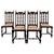 Brown Antique 20th Century Barley Twist Oak Dining Chairs, Set of 4 For Sale - Image 8 of 8