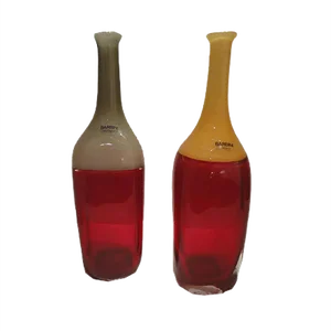 Bottle Vases by Alfredo Barbini for Barbini Murano, 1970s, Set of 2