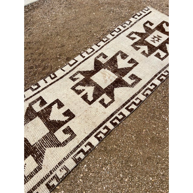 1940s Vintage Kurdish Tribal Wool Runner Rug For Sale - Image 4 of 7