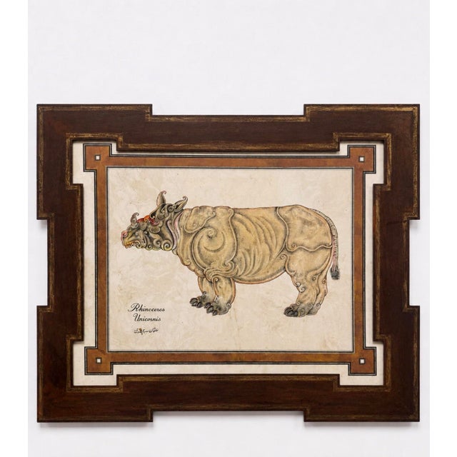 Illustration Artist-Signed Mid-Century Animal Paintings in Heavy Hand-Painted Tole Frames, Set of Four For Sale - Image 3 of 12