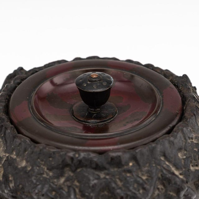 Antique Japanese Cast Iron Seiryudoa Carved Tetsubin Kettle, 1890s For Sale - Image 6 of 18