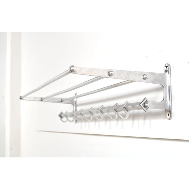 Silver Vintage Art Deco Style Coat Rack, 1970s For Sale - Image 8 of 9
