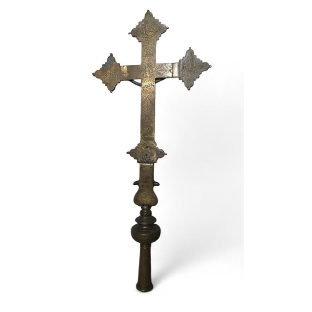17th Century Italian Processional Cross in Bronze For Sale - Image 11 of 16