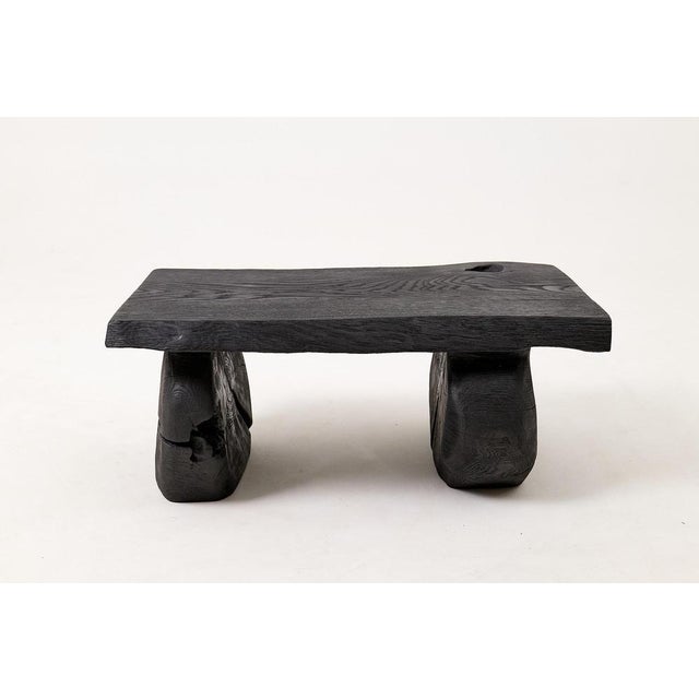 Contemporary Sculptural Hardwood Stool by Logniture For Sale - Image 3 of 18