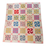 Vintage Circa 1930-40's Crazy Ann Quilt For Sale