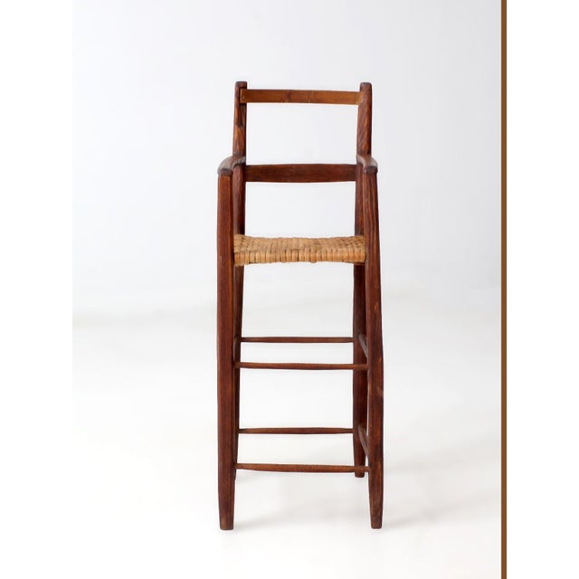 Antique Child's Chair With Woven Seat For Sale - Image 4 of 14