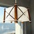 Scandinavian Wood and Linen Lampshade Hanging Lamp, 1960s For Sale - Image 11 of 11