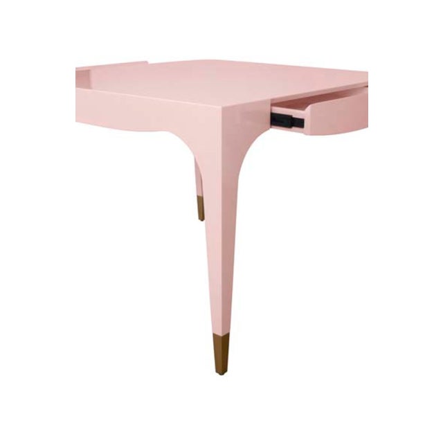 Matthew Izzo Home Lacey Pink Lacquer Game Table For Sale In New York - Image 6 of 9