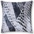 Monochrome Silk Velvet Throw Pillow 20x20 | Handmade Contemporary Designer Accent For Sale - Image 4 of 7