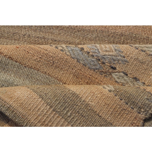 Vintage Turkish Kilim Runner With Earthy Tones and Intricate Geometric Designs 2'6 X 6'8 For Sale - Image 9 of 10