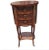Brown French Louis XV Style Brass Ormolu Mahogany 2-Tier 3-Drawer Oval Side Table For Sale - Image 8 of 8