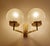 Vintage Double Glass Brass Sconces, Set of 2 For Sale - Image 12 of 18