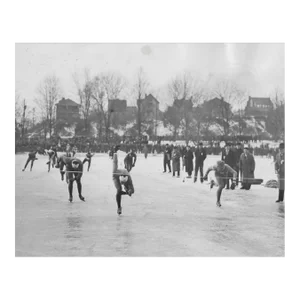 1936 Olympian Speed Skater Black & White Photograph