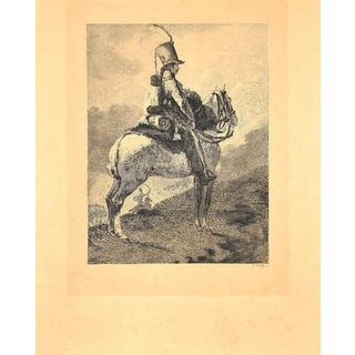 Charles Coutry, The Sentinel, Etching, Late 19th Century For Sale