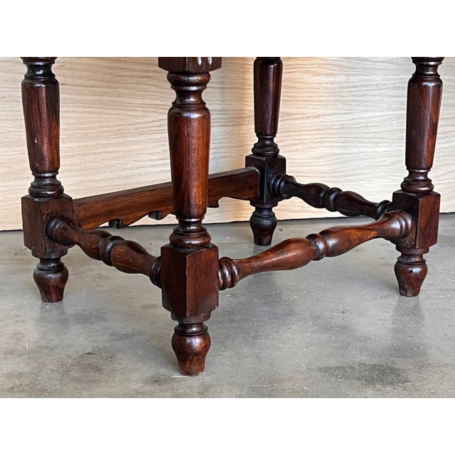 20th Century Pair of Spanish Nightstands With Two Drawers and Iron Hardware For Sale - Image 11 of 11