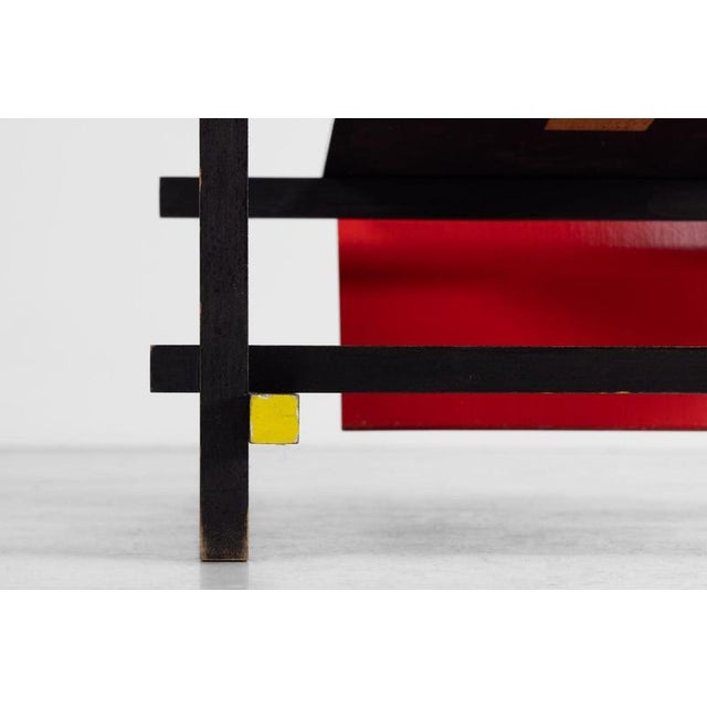 Blue Red and Blue Chair attributed to Gerrit Thomas Rietveld for Gerard VS Groenekan 1975 For Sale - Image 8 of 18