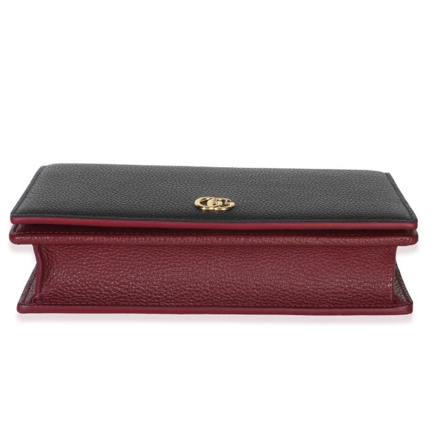 Listing Title: Gucci Black Red Dollar Calfskin GG Chain Wallet SKU: 155744 MSRP: 1150.00 USD Condition: Pre-owned...