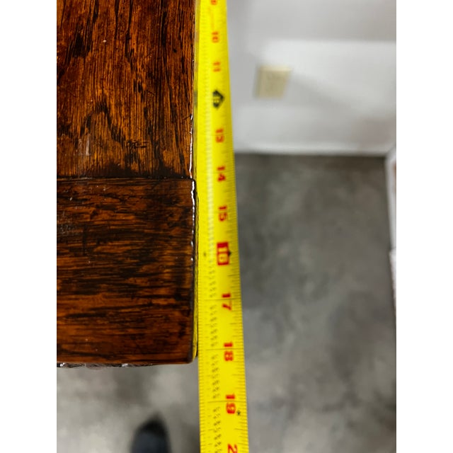 Antique French Carved Oak Marble-Top Server/Huntboard With Raised Back For Sale - Image 11 of 14