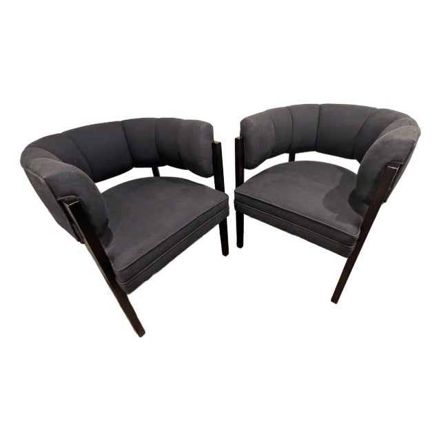 Directional Carmel Chairs by Larry Laslo Set of 2 For Sale