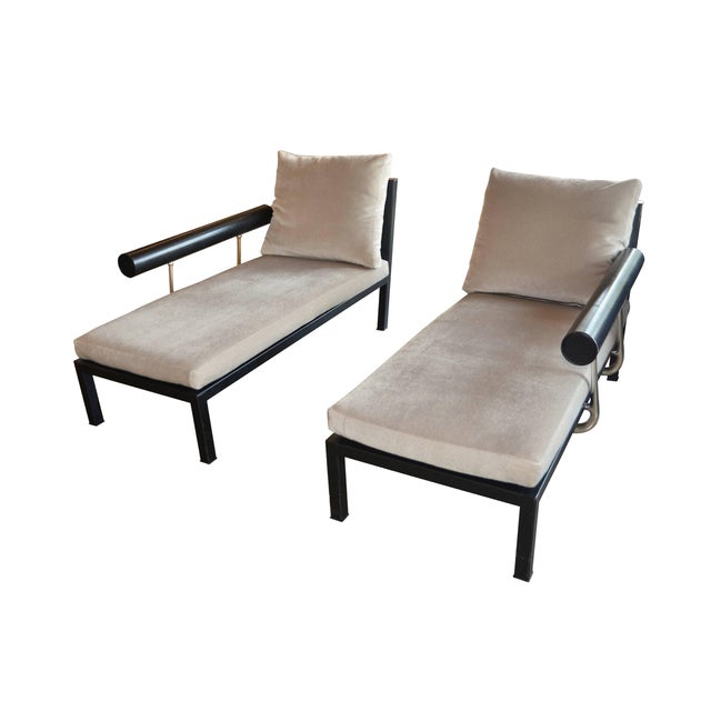 Leather 1980s Mid-Century Modern Antonio Citterio for B&b Italia "Baisity" Leather Chaise Lounge For Sale - Image 7 of 11