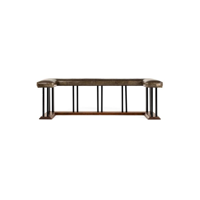 Large Leather Club Fender, 1950s For Sale - Image 3 of 12