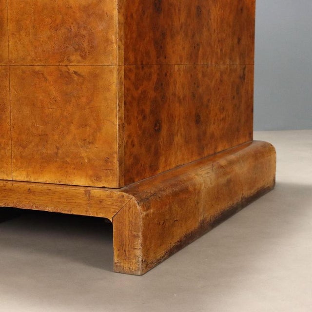 Art Deco Desk in Walnut and Walnut Burl For Sale - Image 9 of 13
