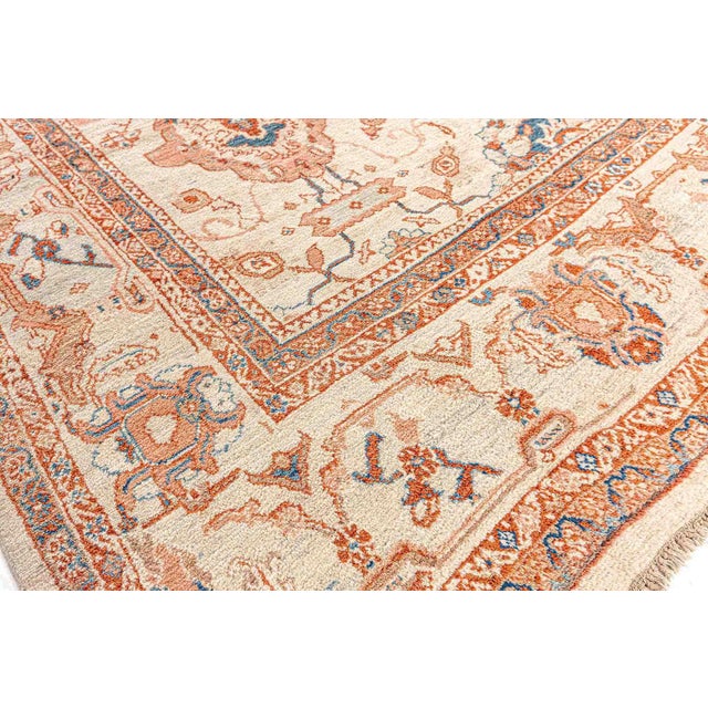 Persian Antique Persian Sultanabad Rug For Sale - Image 3 of 17