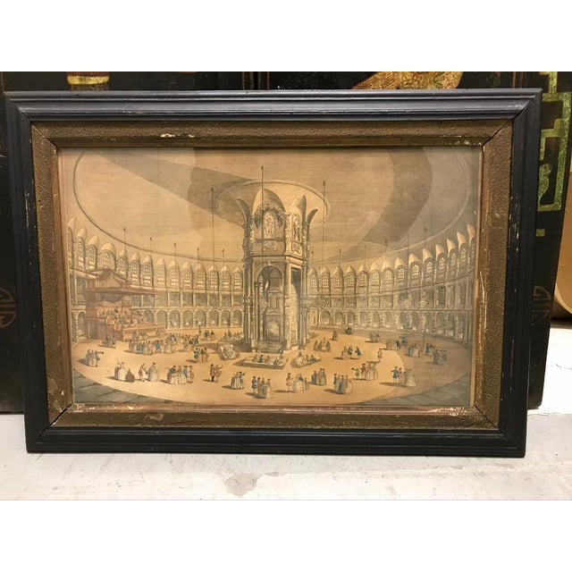 Mid 18th Century 18th C Hand Colored Engraving of The Rotunda at Ranleagh Gardens After Canaletto For Sale - Image 5 of 12