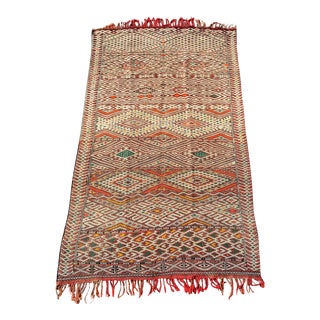 Moroccan Flatweave Kilim 5'4"x9'8" For Sale