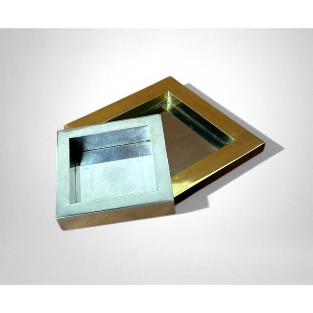 Romeo Rega Style Italian Steel and Brass Ashtray For Sale - Image 9 of 17