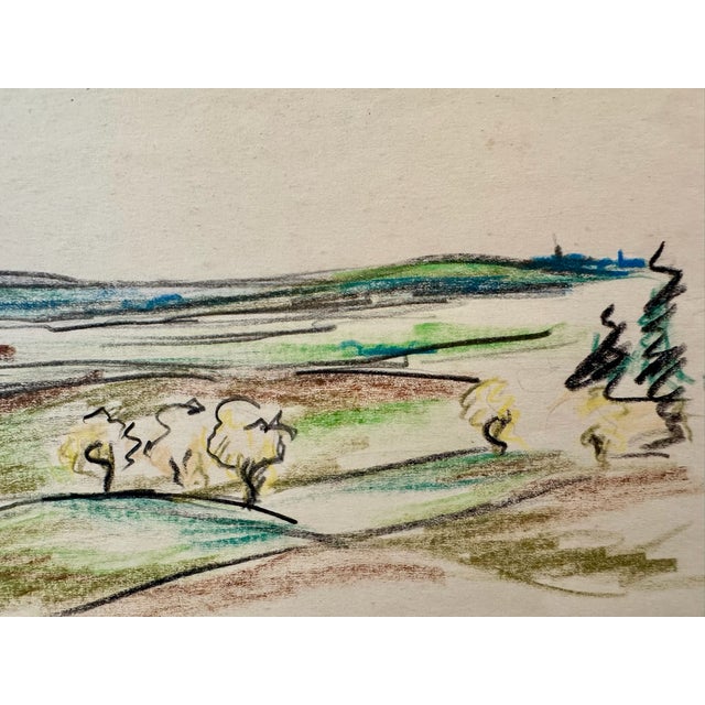 Rustic Henry Emil Salloch Original Watercolor on Paper Wolfenbrunn, Germany. 1955. For Sale - Image 3 of 6