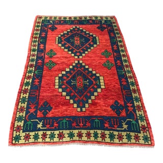 1960s Vintage Turkish Oushak Rug - 4′1″ × 6′5″ For Sale