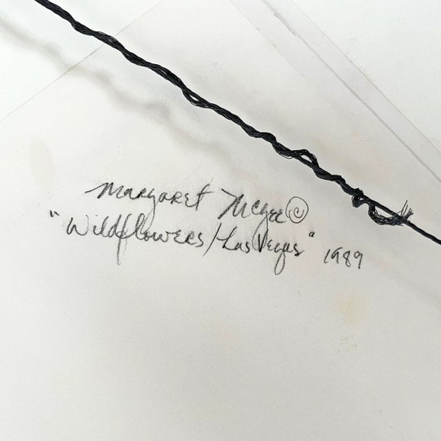 Margaret McGee "Wildflowers/Las Vegas" Oil on Paper 1989 For Sale In New York - Image 6 of 8