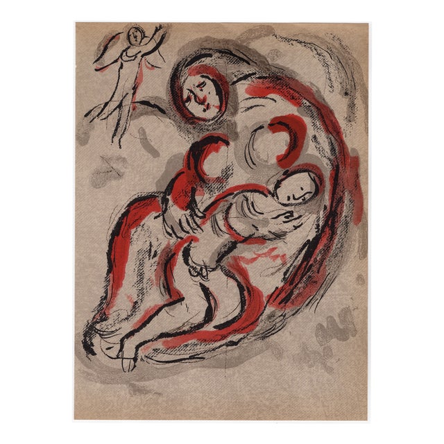 Marc Chagall, Agar dans le désert (Hagar in the Desert), Nude, 1960, Original Lithograph For Sale