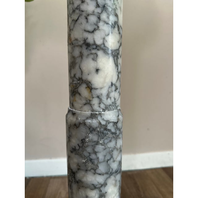 Antique Carved Marble Pedestal Column Stand For Sale In New York - Image 6 of 10