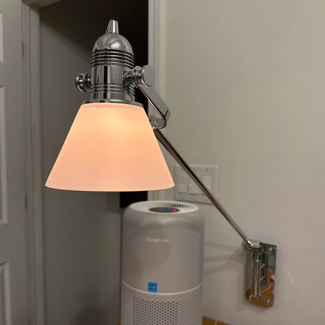 Mid-Century Modern 1979 Nessen Lighting Articulating Wall Fixtures - A Pair For Sale - Image 3 of 10