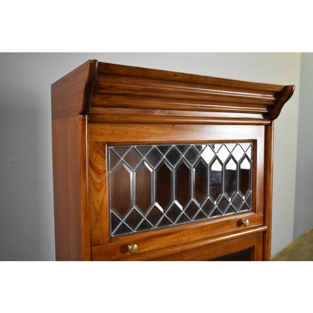 Legacy 4 Stack Barrister Bookcase - Light Brown Walnut For Sale - Image 9 of 10